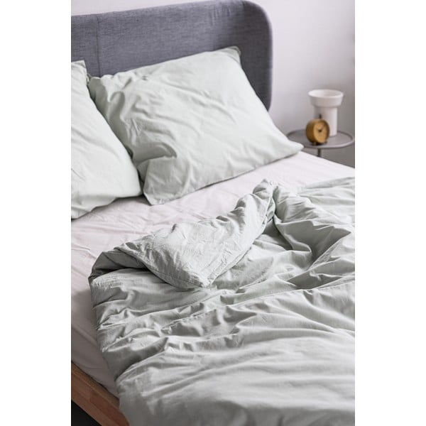 Šalvějově zelené povlečení na dvoulůžko ze stonewashed bavlny Bonami Selection, 200 x 200 cm-image-4