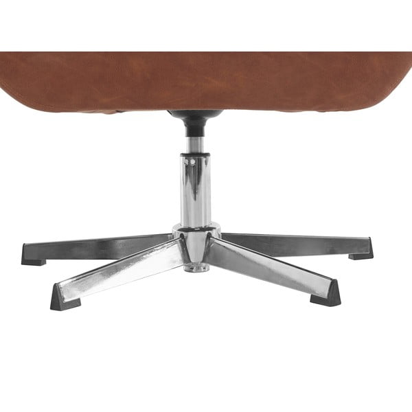 Hnědé křeslo z imitace kůže Naomi - Støraa-image-4