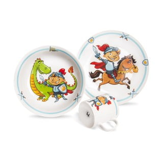 3dílný dětský porcelánový jídelní set Orion Knight