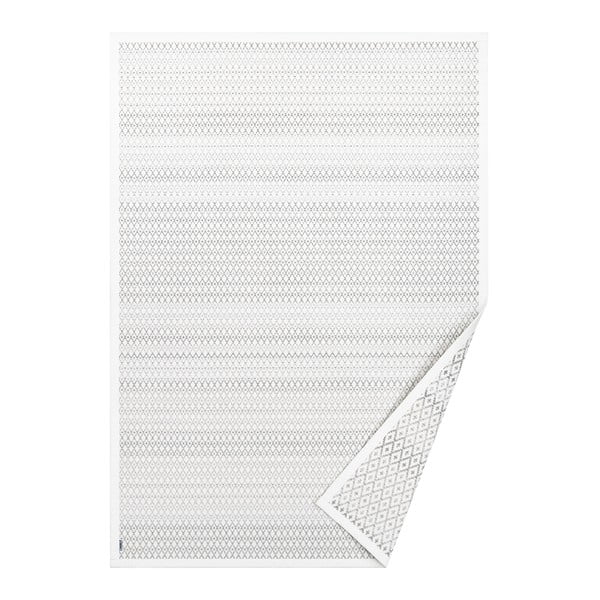 Bílý vzorovaný oboustranný koberec Narma Tsirgu, 250 x 80 cm