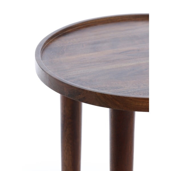 Kulatý odkládací stolek z masivu akácie ø 49 cm Qiano – Light & Living-image-4