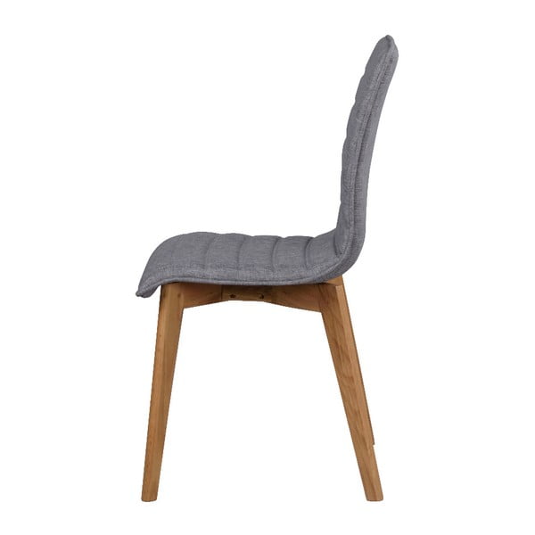 Šedá jídelní židle s hnědými nohami Rowico Grace-image-2