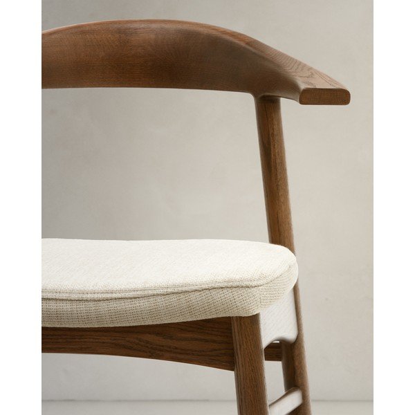 Hnědá/béžová jídelní židle Timons – Kave Home-image-4