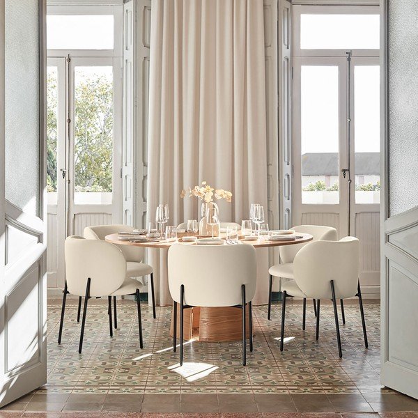 Kulatý jídelní stůl v dekoru jasanu ø 157 cm Cep – Teulat-image-3