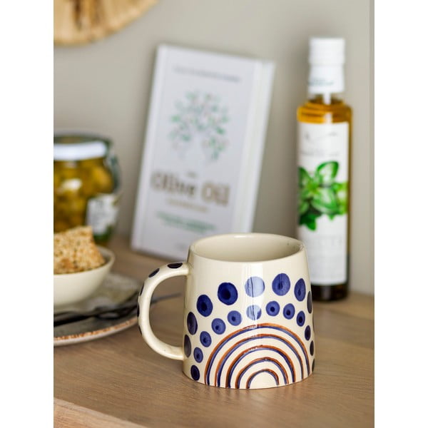 Tmavě modro-béžový hrnek z kameniny 515 ml Shama – Bloomingville-image-1