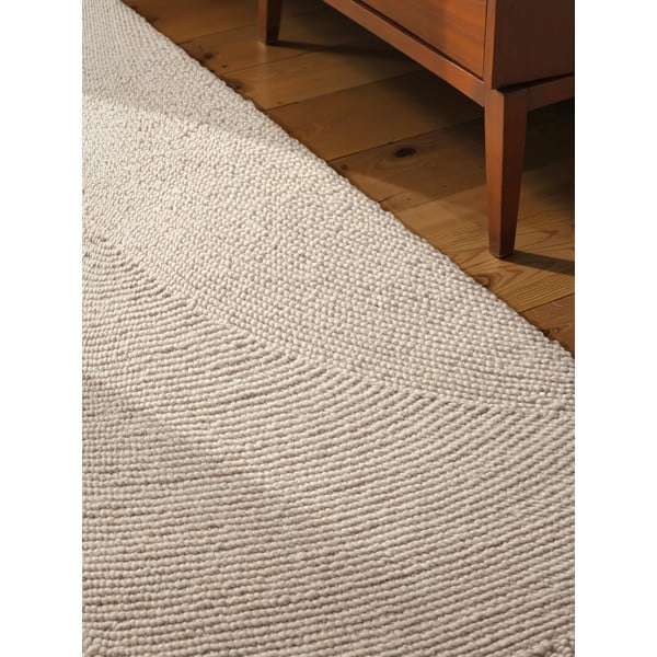 Ručně tkaný vlněný běhoun ve světle přírodní barvě 80x200 cm Eleni Natural White – Hanse Home-image-3