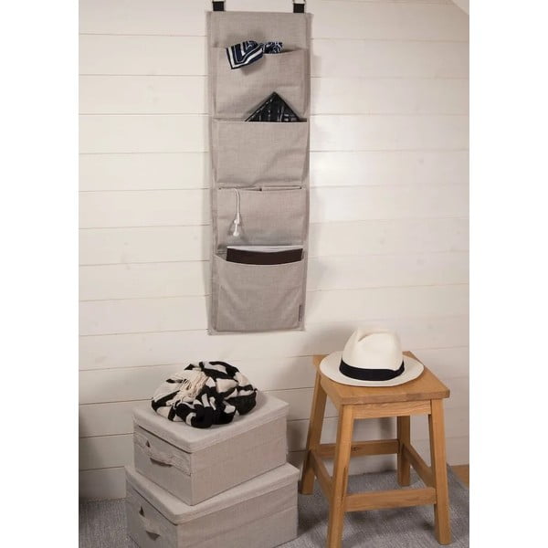 Černý látkový úložný box s víkem 45x34x25 cm Soft Storage – Bigso-image-1