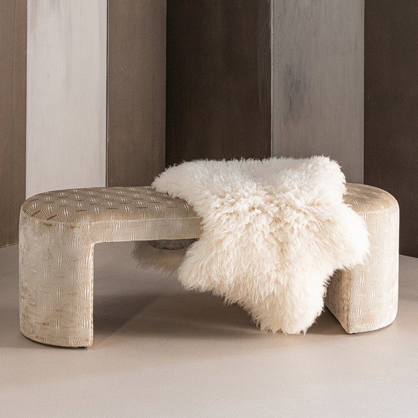 Béžová polstrovaná lavice Jacob – WOOOD-image-1