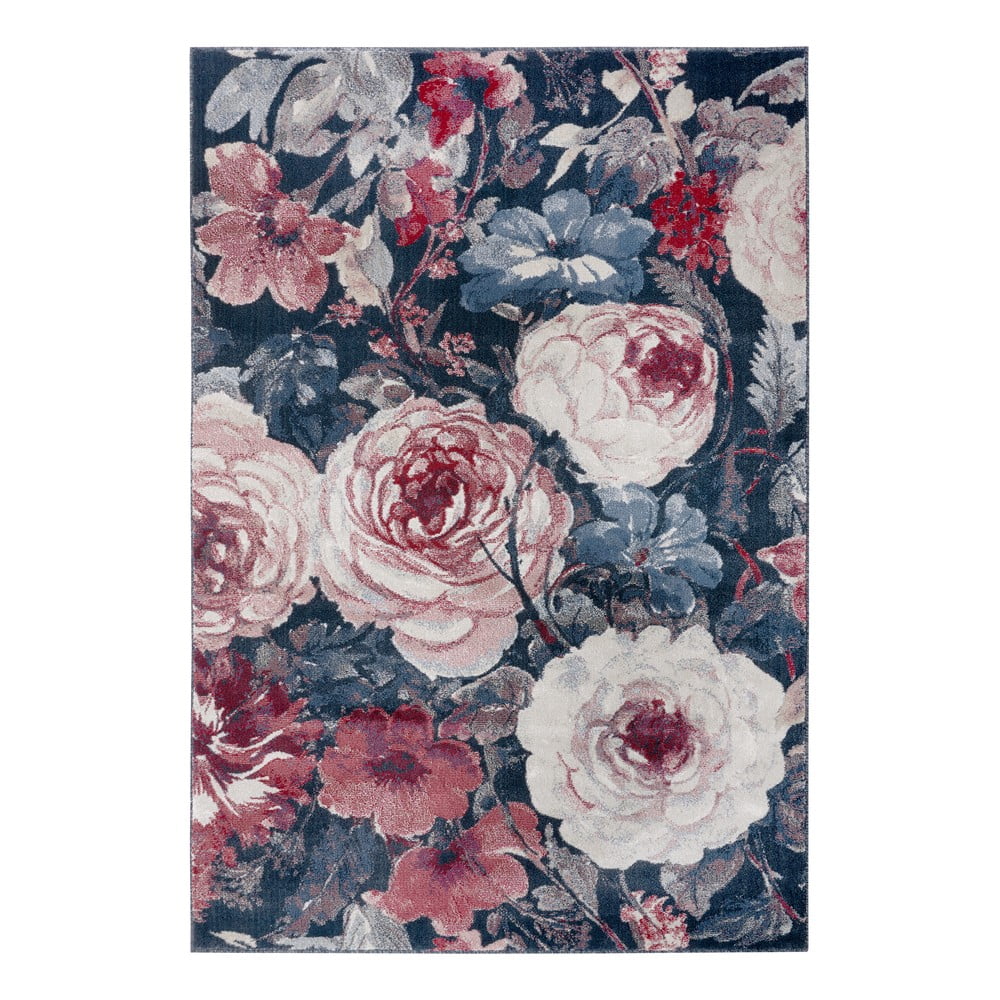 Modro-červený koberec Mint Rugs Peony, 80 x 150 cm