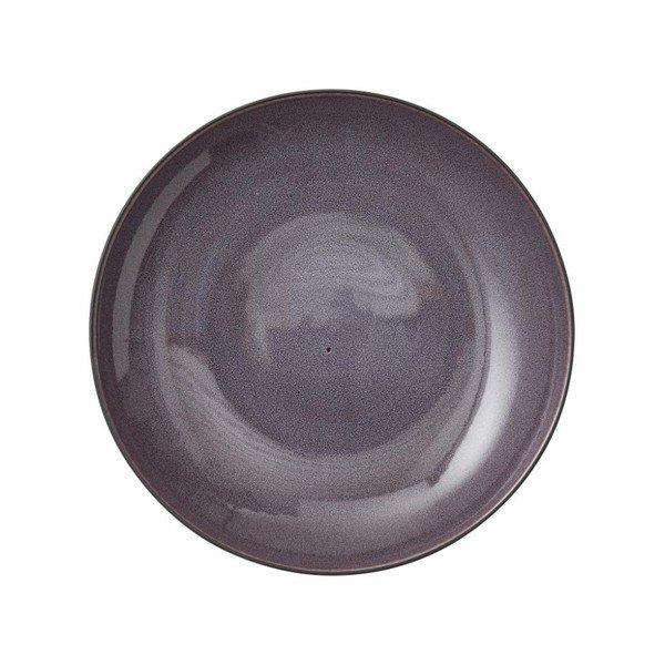 Černá kameninová servírovací mísa s vnitřní glazurou ve fialové barvě Bitz Mensa, průměr 40 cm-image-3