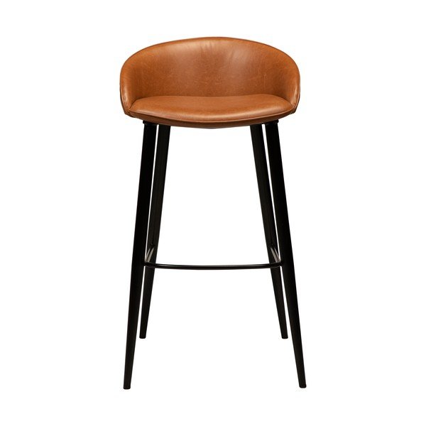 Hnědá barová židle z imitace kůže DAN-FORM Denmark Dual, výška 91 cm-image-1