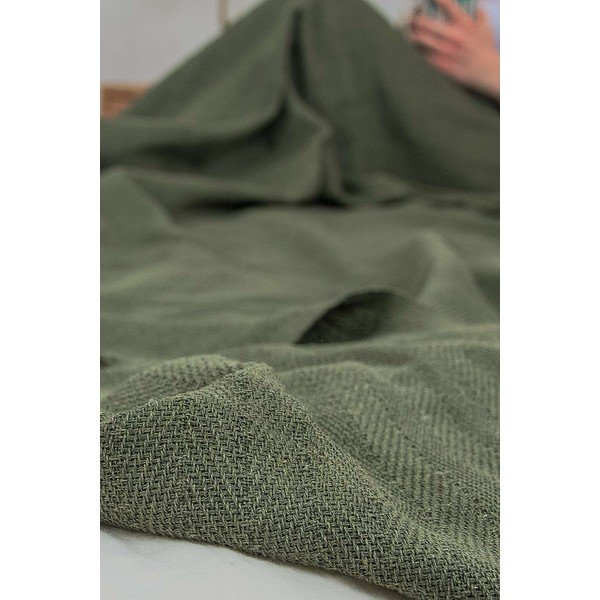 Khaki přehoz 240x220 cm Marla  – Mijolnir-image-2