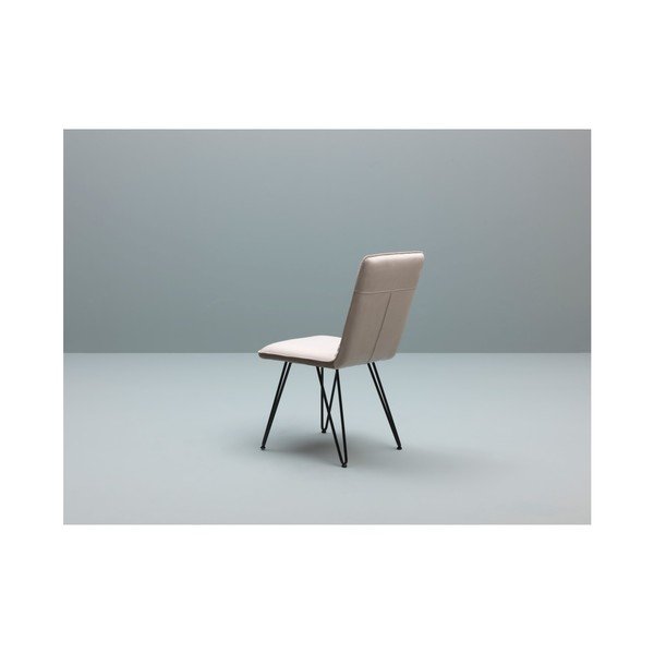 Sada 4 šedých jídelních židlí s černým podnožím Design Twist Elice-image-4