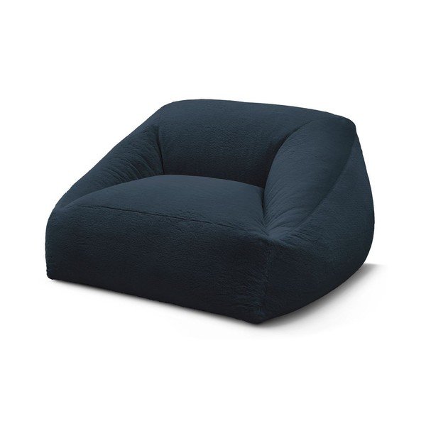 Tmavě modrý sedací vak z umělé kožešiny Lilibet – Bobochic Paris