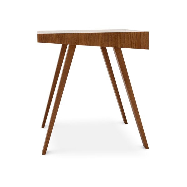 Hnědý psací stůl s nohami z jasanového dřeva EMKO 4.9, 140 x 70 cm-image-2