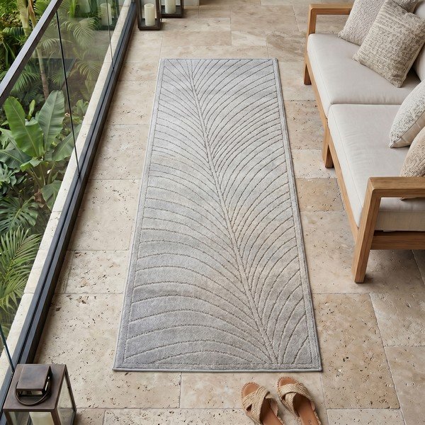 Vnitřní a venkovní běhoun ve stříbrné barvě 80x250 cm Nova 1204 – Ayyildiz Carpets-image-1