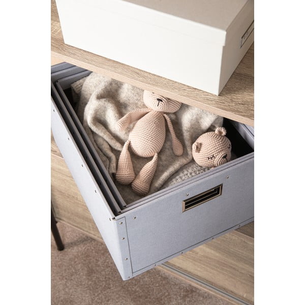 Světle šedé kartonové úložné boxy v sadě 3 ks Ture – Bigso Box of Sweden-image-3