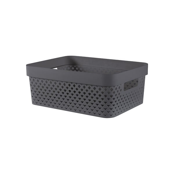 Tmavě šedý plastový úložný box 36x27x14 cm Pure – Curver