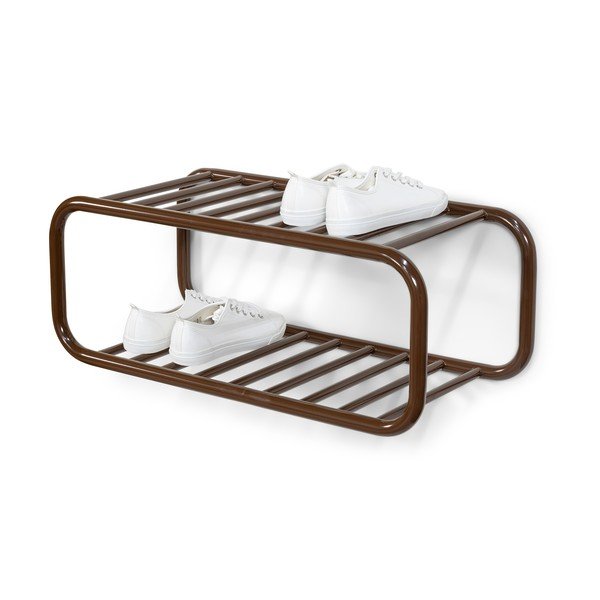 Tmavě hnědý kovový závěsný botník 72x28x35 cm Retro – Spinder Design-image-3