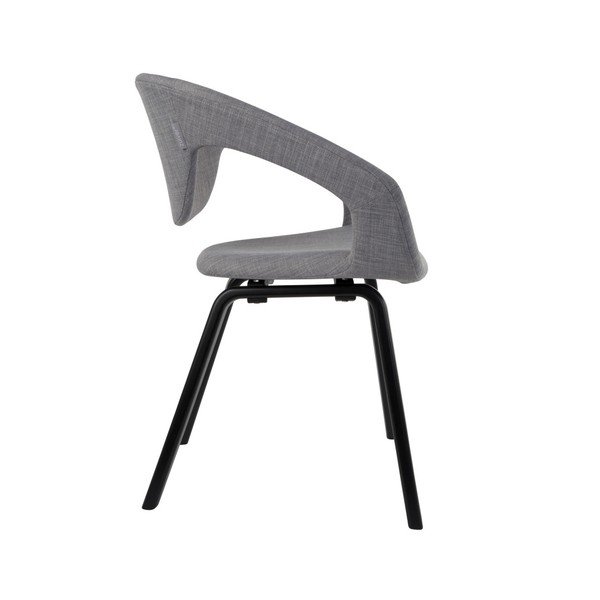 Sada 2 šedých židlí s černými nohami Zuiver Flexback-image-3