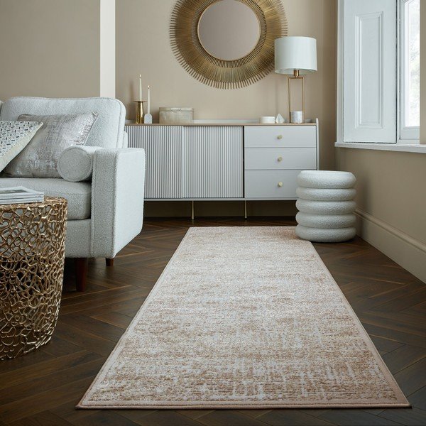 Béžový běhoun 80x300 cm Trace – Flair Rugs-image-1