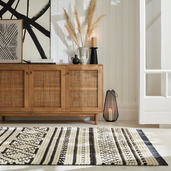 Černobílý koberec 160x230 cm Sabri – Flair Rugs-image-1