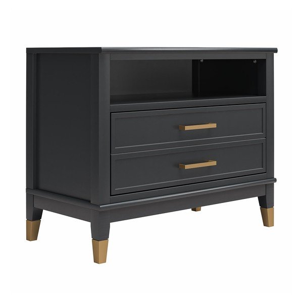 Černý noční stolek Westerleigh – CosmoLiving by Cosmopolitan-image-2