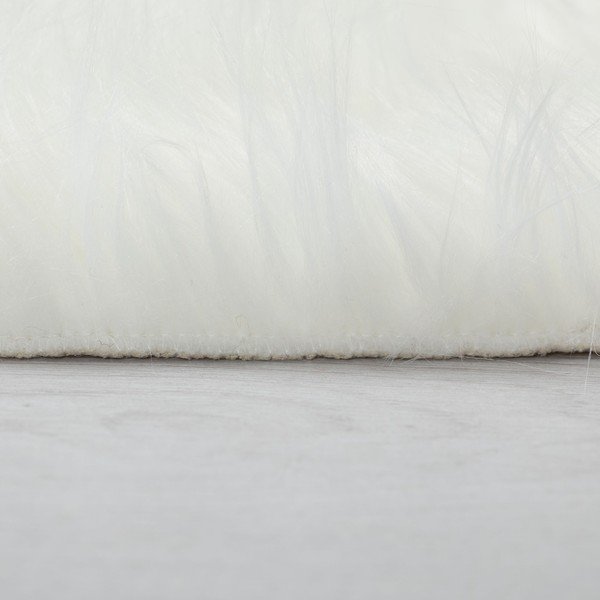 Bílý kulatý koberec ø 120 cm Sheepskin - Flair Rugs-image-4