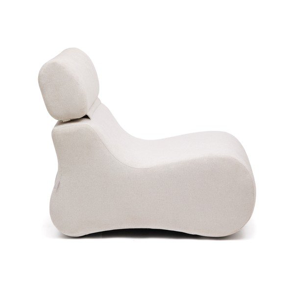 Bílé/světle růžové žinylkové křeslo Club – Kave Home-image-2