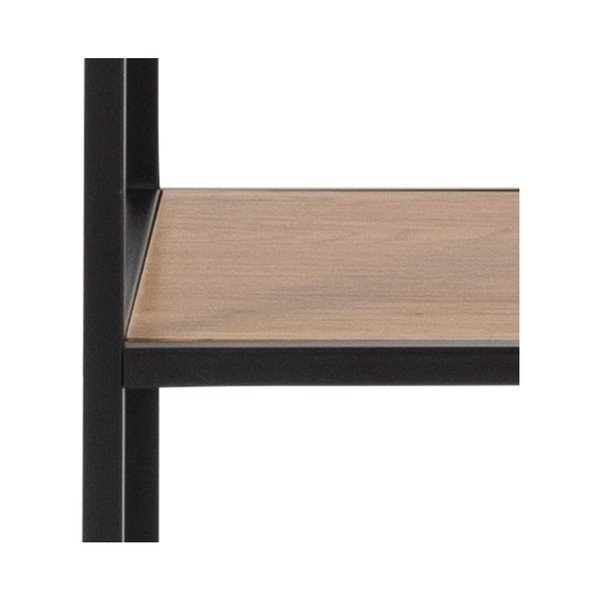 Knihovna v dekoru dubu v černo-přírodní barvě 135x185 cm Seaford – Actona-image-4