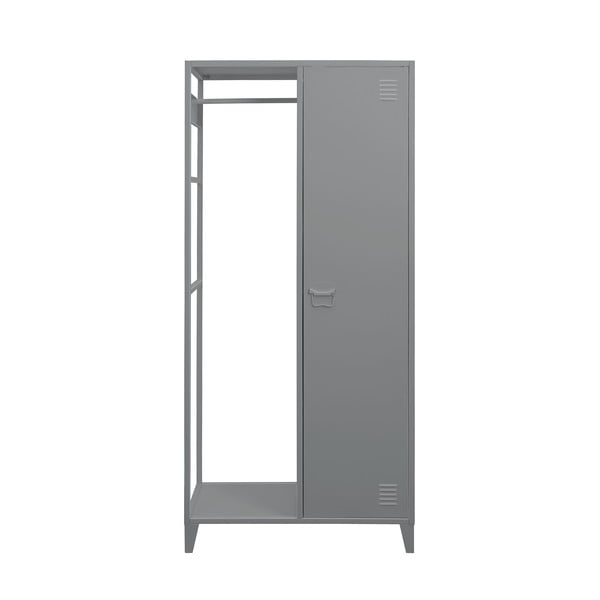 Šedá otevřená kovová šatní skříň 80x175 cm Salino – Støraa