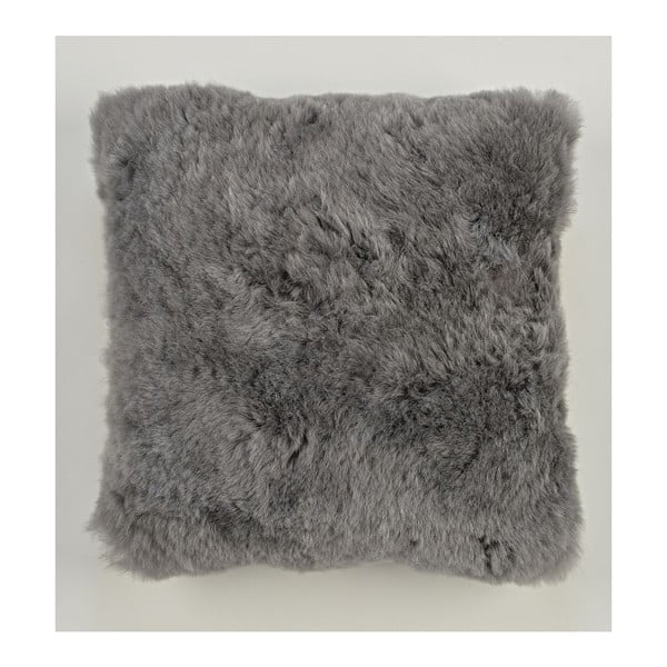 Oboustranný kožešinový polštář s krátkým chlupem Grey, 50x50 cm