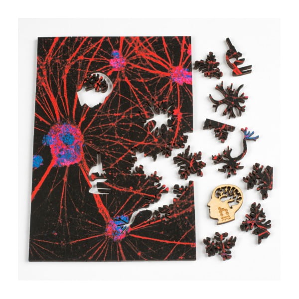 Puzzle Red Neural Network, 15x23 cm