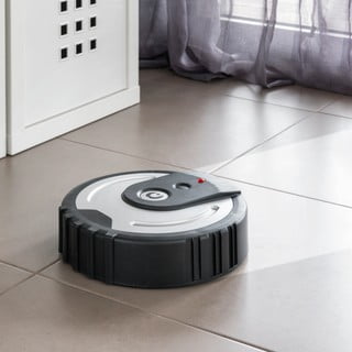 Černý robotický čistič podlah InnovaGoods Floor Cleaner