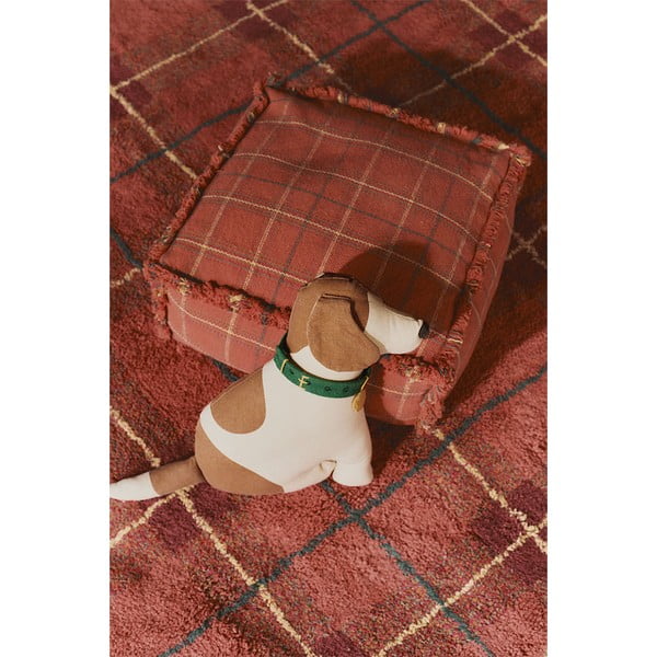 Červený pratelný/ručně tkaný bavlněný koberec 90x120 cm Tartan Vintage Red – Lorena Canals-image-2