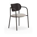Černo-šedá jídelní židle v dekoru jasanu Eclipse - Teulat
