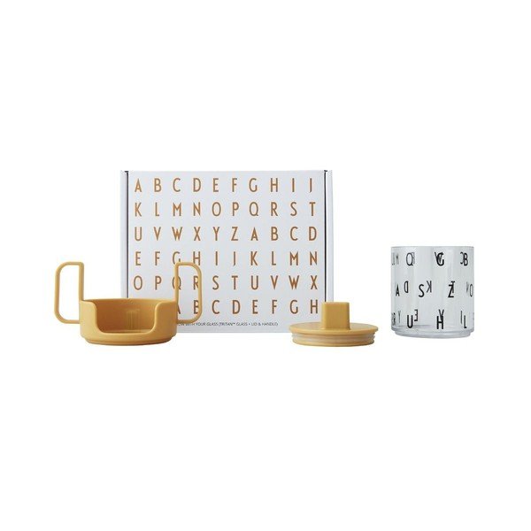 Hořčicově žlutý dětský hrnek Design Letters Grow With Your Cup-image-2