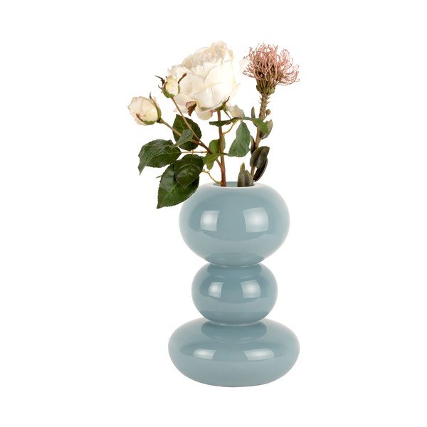 Modrá skleněná váza Bubbles – PT LIVING-image-2