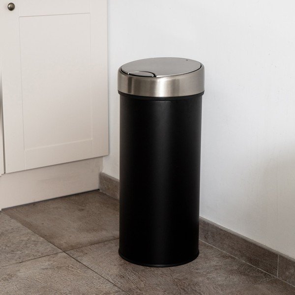 Černý odpadkový koš Addis Top, 40 l-image-1