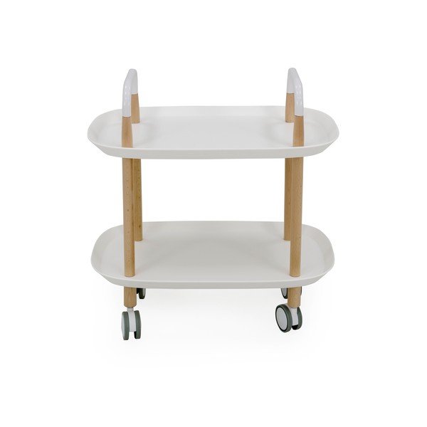 Bílý servírovací vozík na kolečkách Tenzo Wagon Beech-image-2