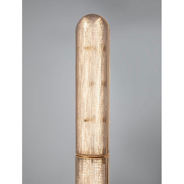 Kovová LED stojací lampa v mosazné barvě se skleněným stínidlem (výška 165,5 cm) Gloree – Nova Luce-image-2