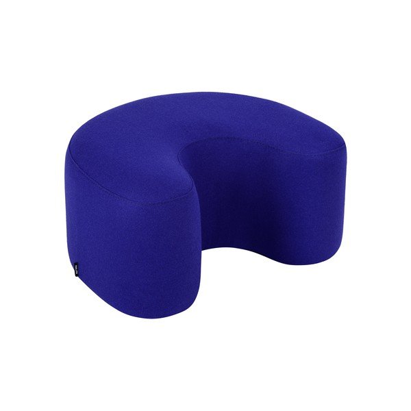 Modrý vlněný taburet Ü – noo.ma