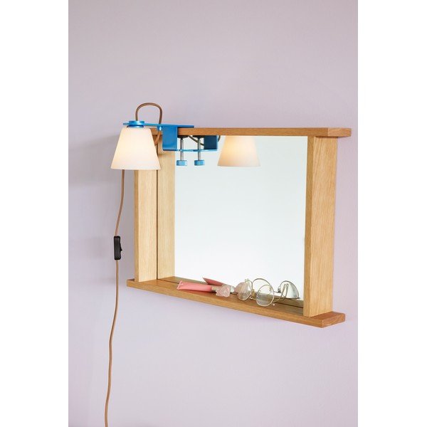 Modrá stolní lampa se skleněným stínidlem (výška 23 cm) Lure – Hübsch-image-3