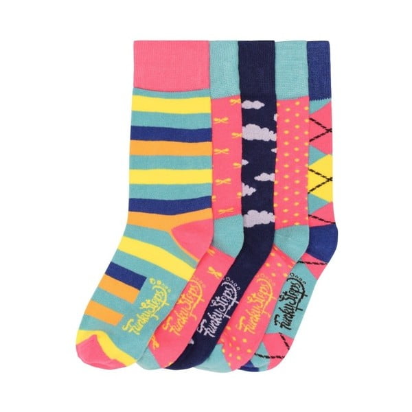 Sada 5 párů barevných ponožek Funky Steps Miranda, velikost 35 – 39