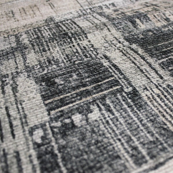 Šedý pratelný běhoun 60x230 cm Silas Abstract – Flair Rugs-image-3