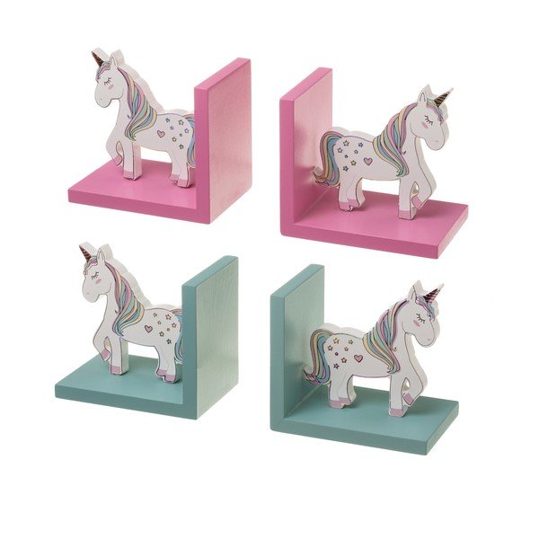 Sasa 4 zarážek na knihy ve tvaru jednorožce Unimasa