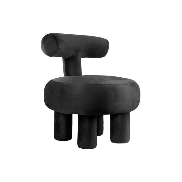 Černé sametové křeslo Abrazo – Leitmotiv