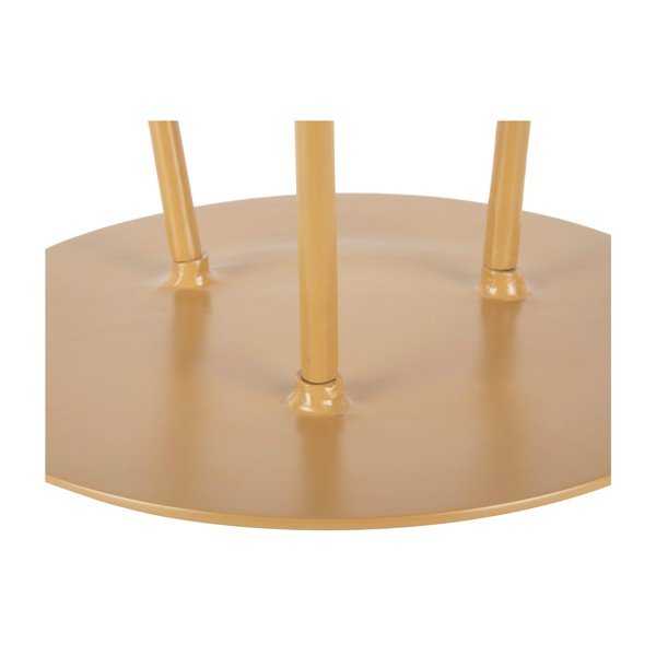 Hořčicově žlutý kovový odkládací stolek Leitmotiv Supreme, ø 37 cm-image-2