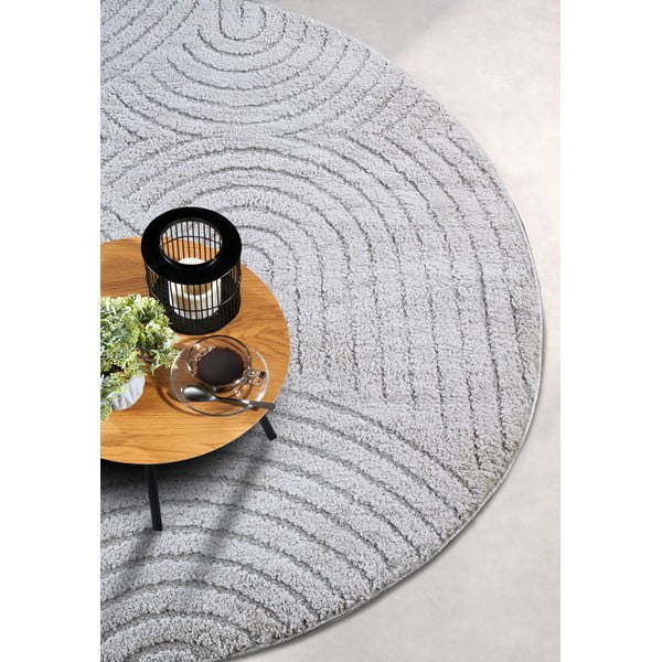 Světle šedý kulatý koberec ø 160 cm Panglao New York Light Grey – Elle Decoration-image-2
