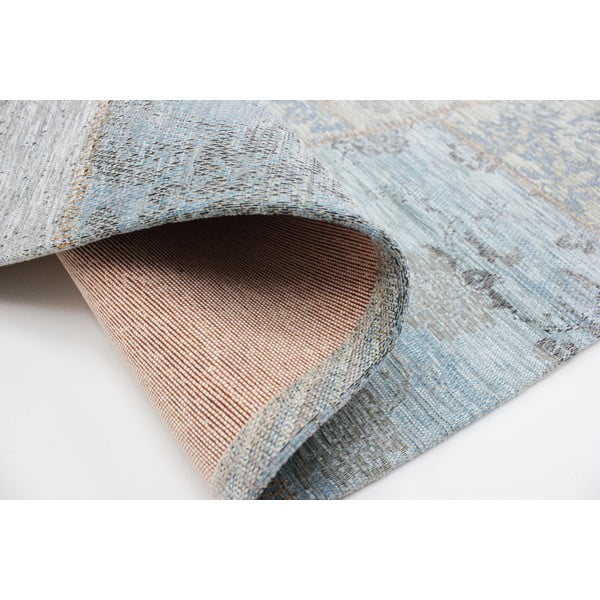 Modrošedý koberec Flair Rugs Patchwork Chenille Duck Egg, 120 x 170 cm-image-1